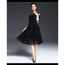 Elegante süße Prinzessin Black Lace Dress für Damen